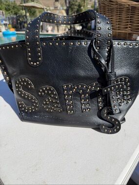 Samantha Thavasa nwot Y2K Japanese Lucero brand Blk Studded Leather Tote w tags